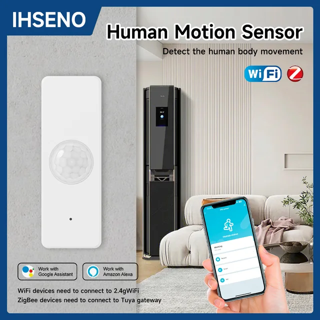 Tuya WiFi/ZigBee Smart PIR Sensor Human Body Infrared Motion Detector Home Security Scene Linkage Via Alexa Google Home 1