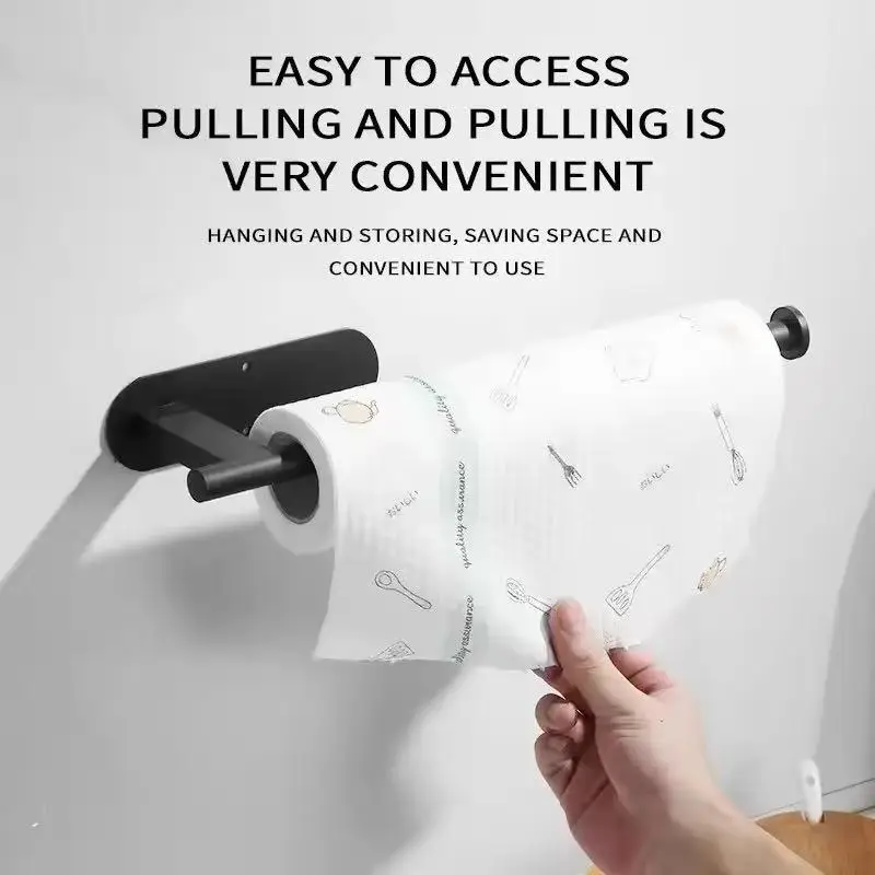 Paper Towel Rack Can Store Cling Film Wipes Roll Paper For Kitchen Bathroom