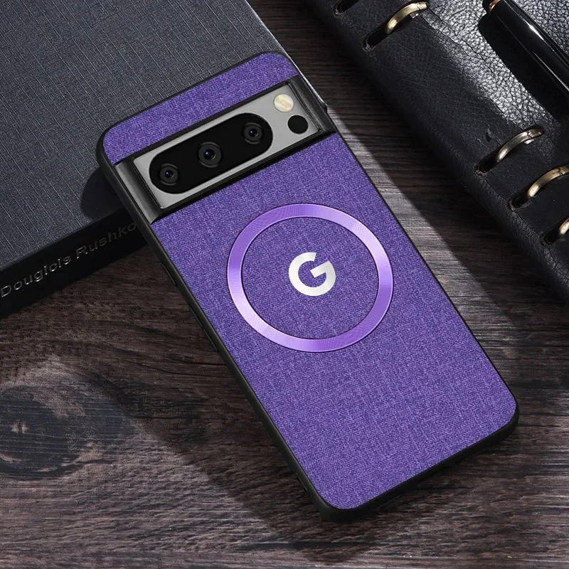 Premium Fabric Cloth Magnetic Charging Phone Case Cover