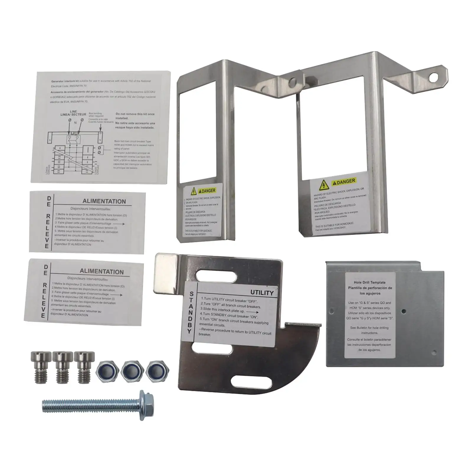 Generator Inter lock Kits Haupt schalter Last zentren bewertet 150a-225a Haupt panel Professional für qocgk2c qo einfache Installation