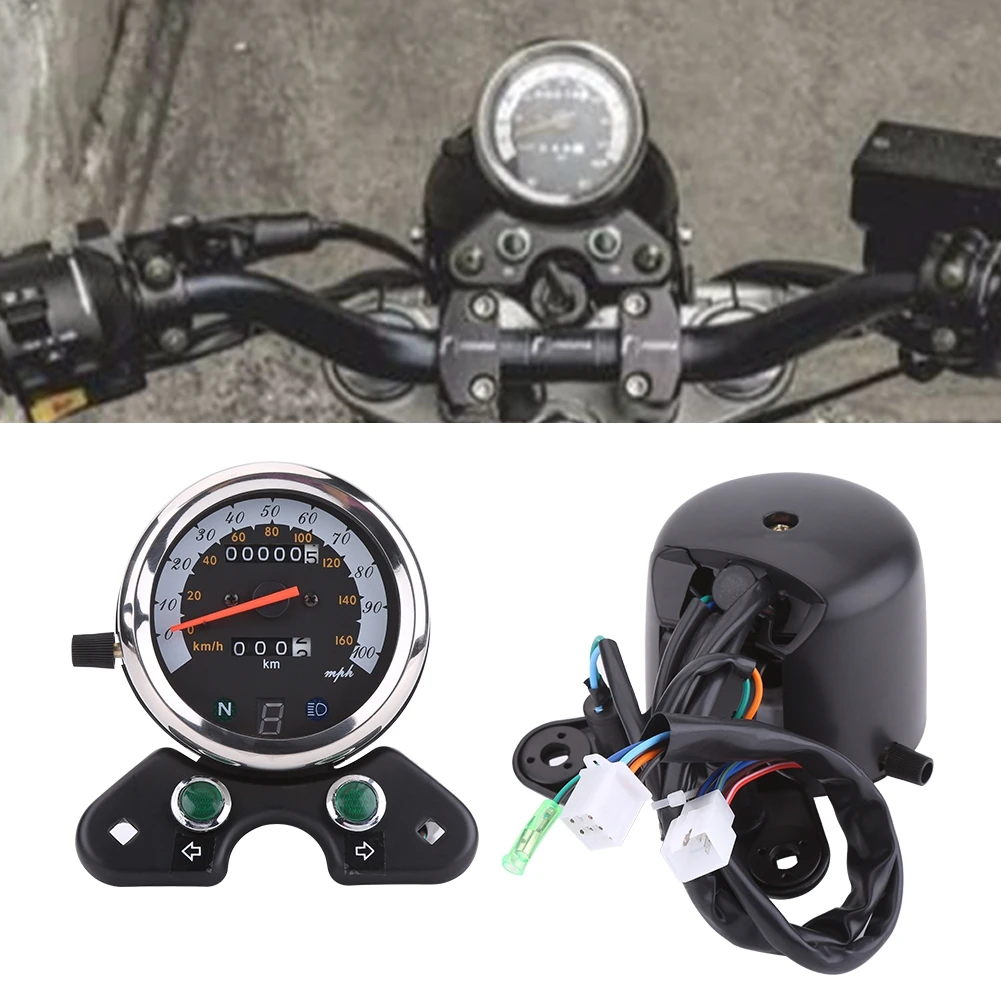 Universal Motorcycle Digital Speedometer & Odometer with Dual Display