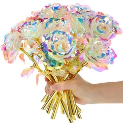 12 Elegant Galaxy Rose Flowers - Timeless Gift for Her on Valentine's, Mother's Day, or Birthday (Multi)