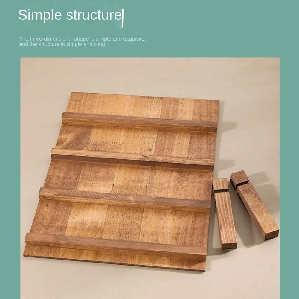 3/4/5 Layer Wooden Nail Art Stand Large-capacity Multi-functional Earring Necklace Display Rack Simple Smooth