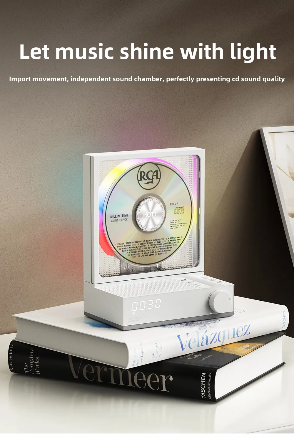 for HOTT C229 fashion ornament CD player retro CD player