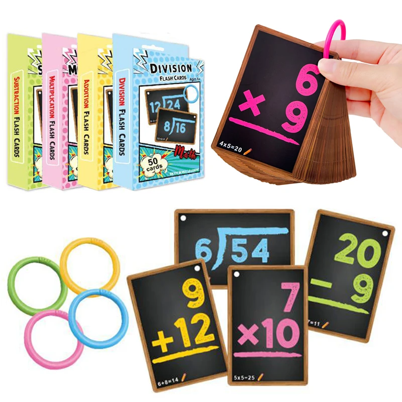 Kids Parish Math Learning Aids Card Montessori Early Education Thinking Flash Card Addition Subtraction Arithmetic Learning Toys educational toys math toys learning board toy