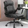 Leather Office Chair, PU Home Computer Desk Chairs with Ergonomic Back Support, 360°Swivel Free，Small Gmaing Chair 2