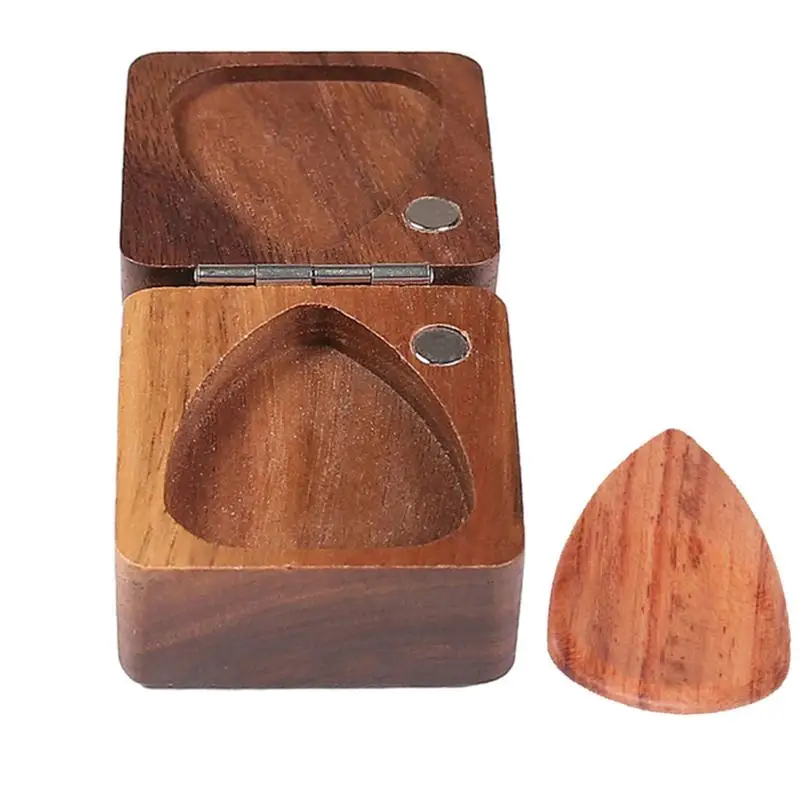 

Гитарные медиаторы со встроенной прочной подставкой, чехлы для гитары, Обучающие инструменты для электрогитары, гибкий набор деревянных медиаторов для гитары с