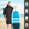 Hiturbo Short Sleeve Hooded Waterproof Cape Changing Cape Windproof Quick Dry Swimming Surfing Climbing Warm Quick Dry Cape 4