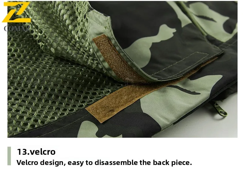 EIAO Men's Camouflage Tactical Vest Lightweight Multi-Pocket Sleeveless Jacket for Photography Fishing Outdoor Adventures Sports