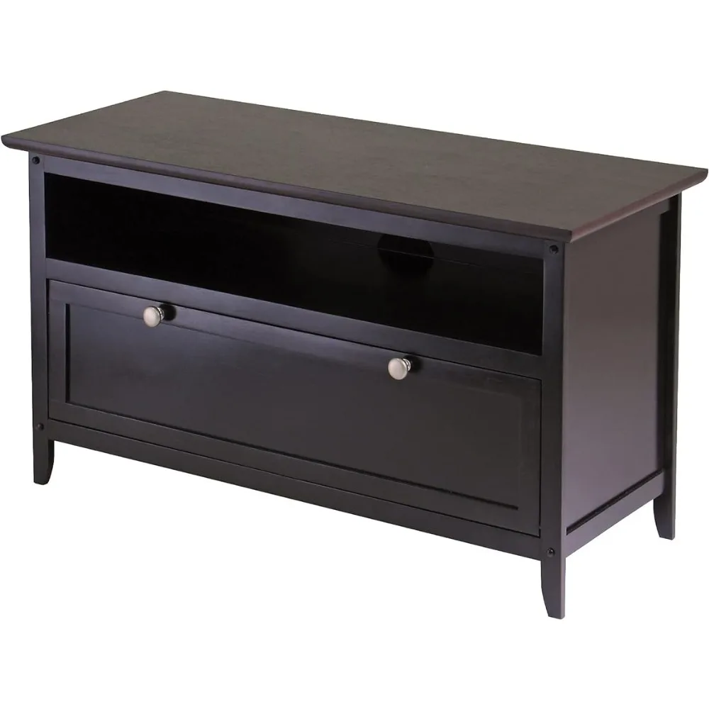 

Contemporary style Wood TV Stand, Dark Espresso