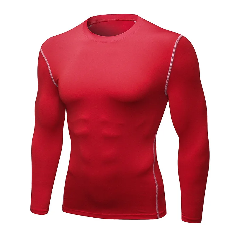 1pcs Men's Long-sleeved Thermal Underwear Male Thin Tight Fitting Fast Dry Elastic Fitness Tops Man Autumn Winter Sprots Wear - Image 3