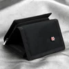 Rugged Cordura Mens Tri-Fold Wallet - Zippered Coin Pocket, Multifunctional compartments, Classic Style - Durable and Stylish 1