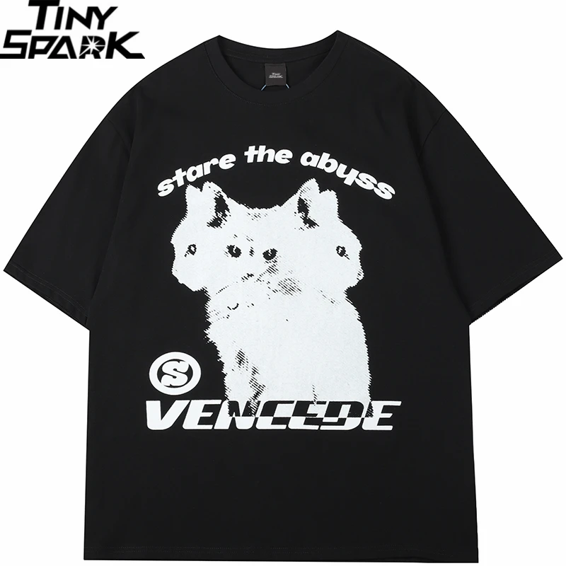 ◆IN SILENCE◆ CAT GRAPHIC SHEARED T-SHIRT WASHED BLACK Tri-Blend Super Soft Black Cat T-Shirt – Eye Candy Los Angeles