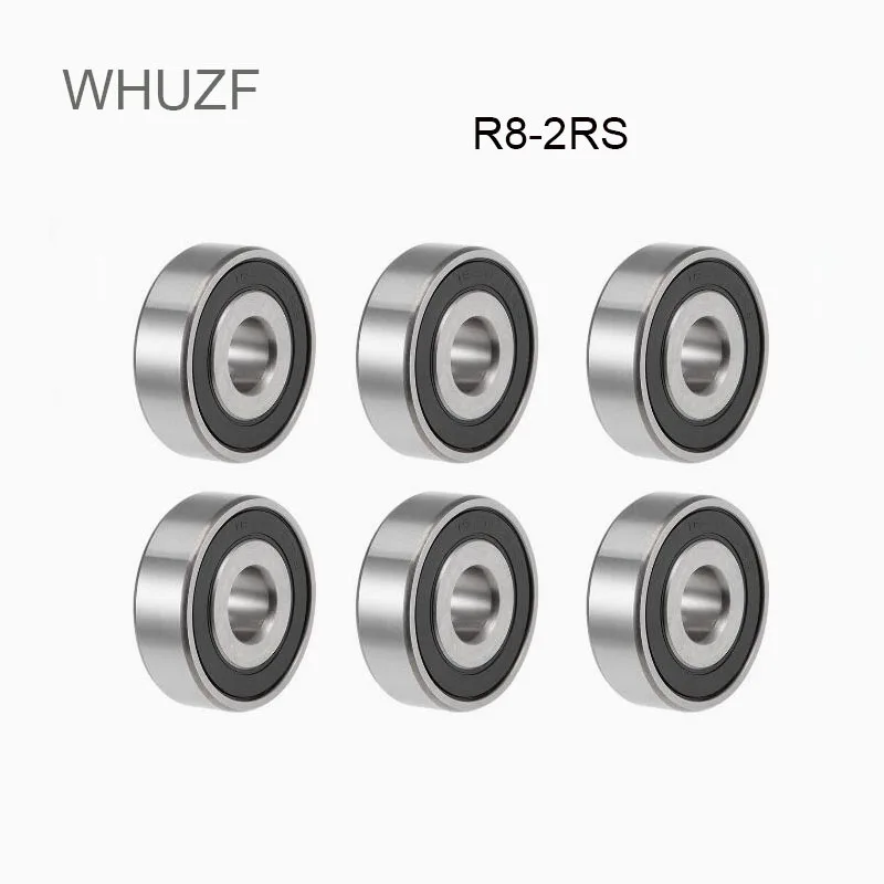 WHUZF R8-2RS Bearing 12.7x28.575x7.938mm ABEC-3 (10PCS ) Inch Miniature R8 2RS Ball Bearings