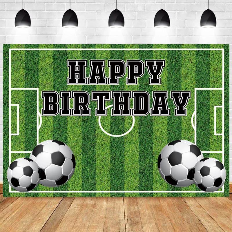 

Football Soccer Stadium Backdrop Boy Newborn Happy Birthday Party Baby Shower Photography Background Banner Decor Studio Props