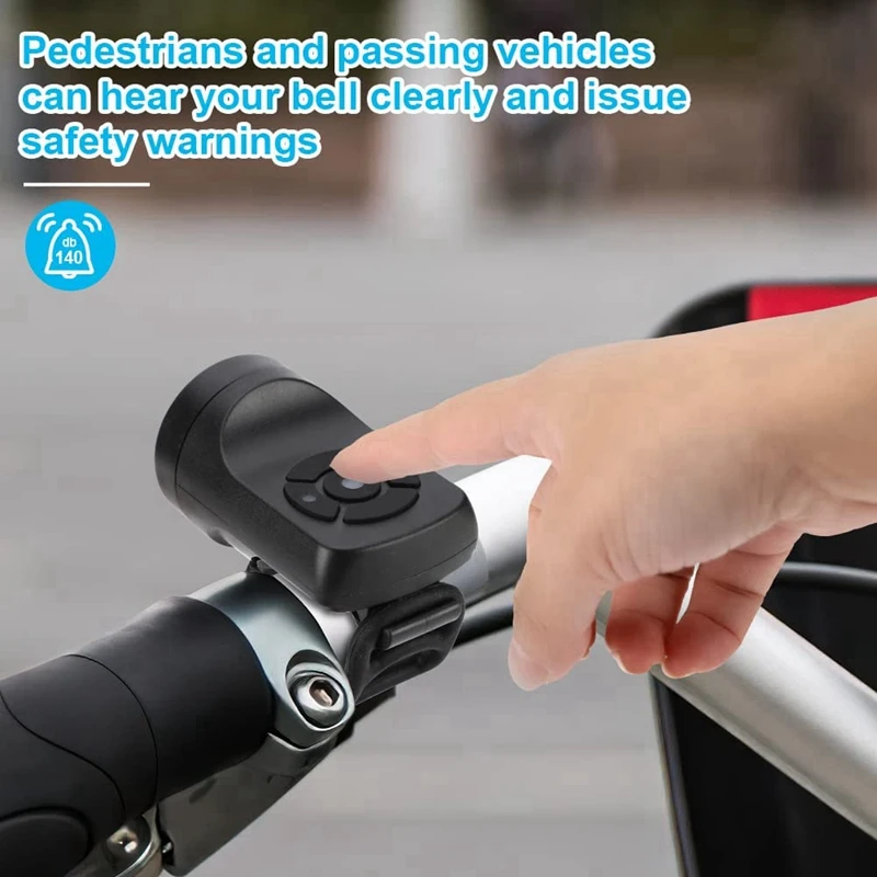 Bike Horn, Electronic Bicycle Bell,140DB Bike Horn For Adults, 4 Sound Modes Waterproof Horn For Bike,Loudest Bike Horn