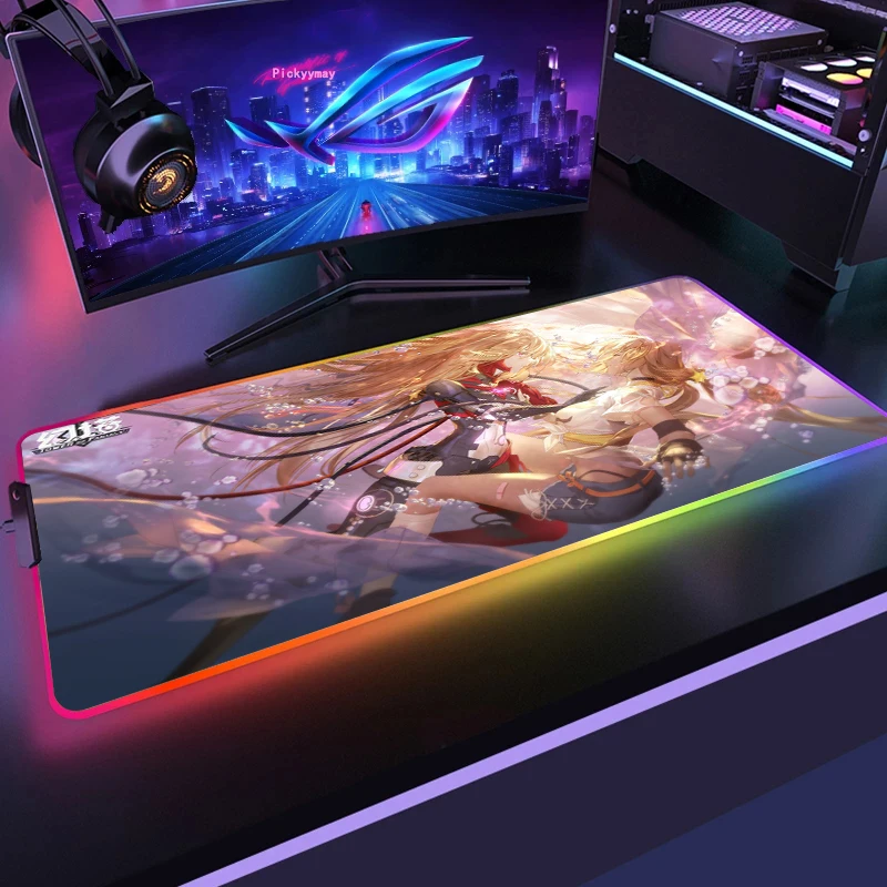 

Tower Of Fantasy RGB Mousepad 900x400mm Rubber Gaming Mousepad Gamer Mat Computer Desk Padmouse Keyboard Colorful Locrkand Mats