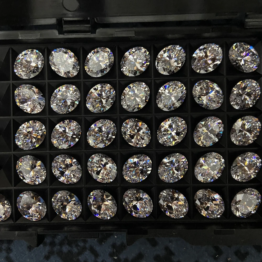 Meisidian 6A Quality 8X10mm 4 CTS Oval Cut Cubic Zirconia White CZ Diamond Price Per Carat