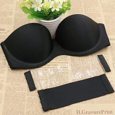 New Summer Invisible Bra Women's Sexy Thin Strapless Bra Wedding Dress Backless Stick on Bra Gathered Underwear No Shoulder