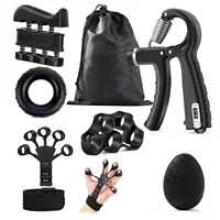 5-60Kg Adjustable Grip Strength Trainer with Finger Exerciser Hand Grip Strengthener for Muscle Building and Injury Recover 1