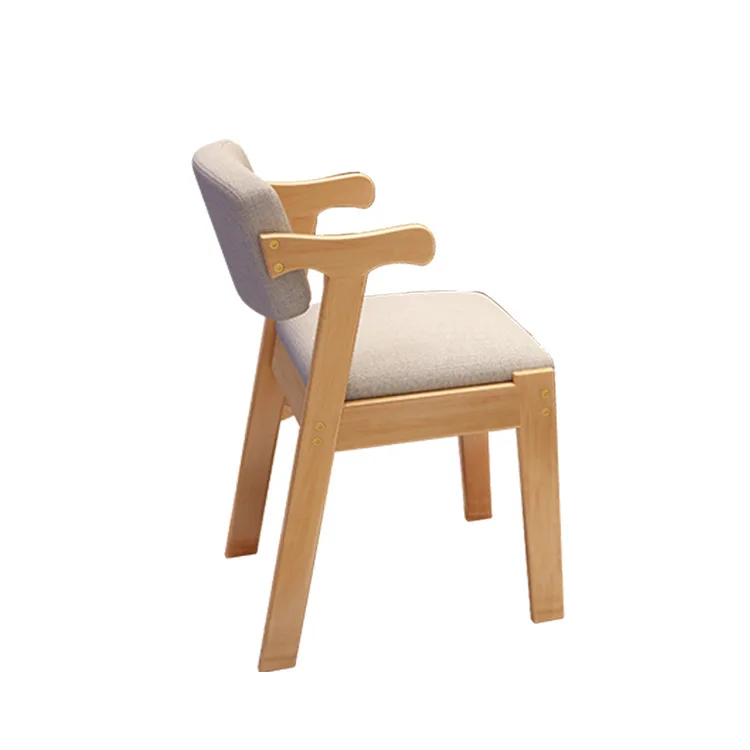 Nordic solid wood chair home oak backrest dining chair leisure office comfortable sedentary bedroom study desk stool