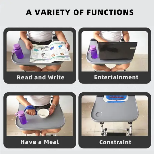Rollstuhl-Schoßtablett-Tisch, abnehmbares Rollstuhl-Tablett mit  Getränkehalter, stabiles tragbares Rollstuhl-Esstischbrett für Couch-Bett- Rollstuhl-Essen und Lesen : : Drogerie & Körperpflege