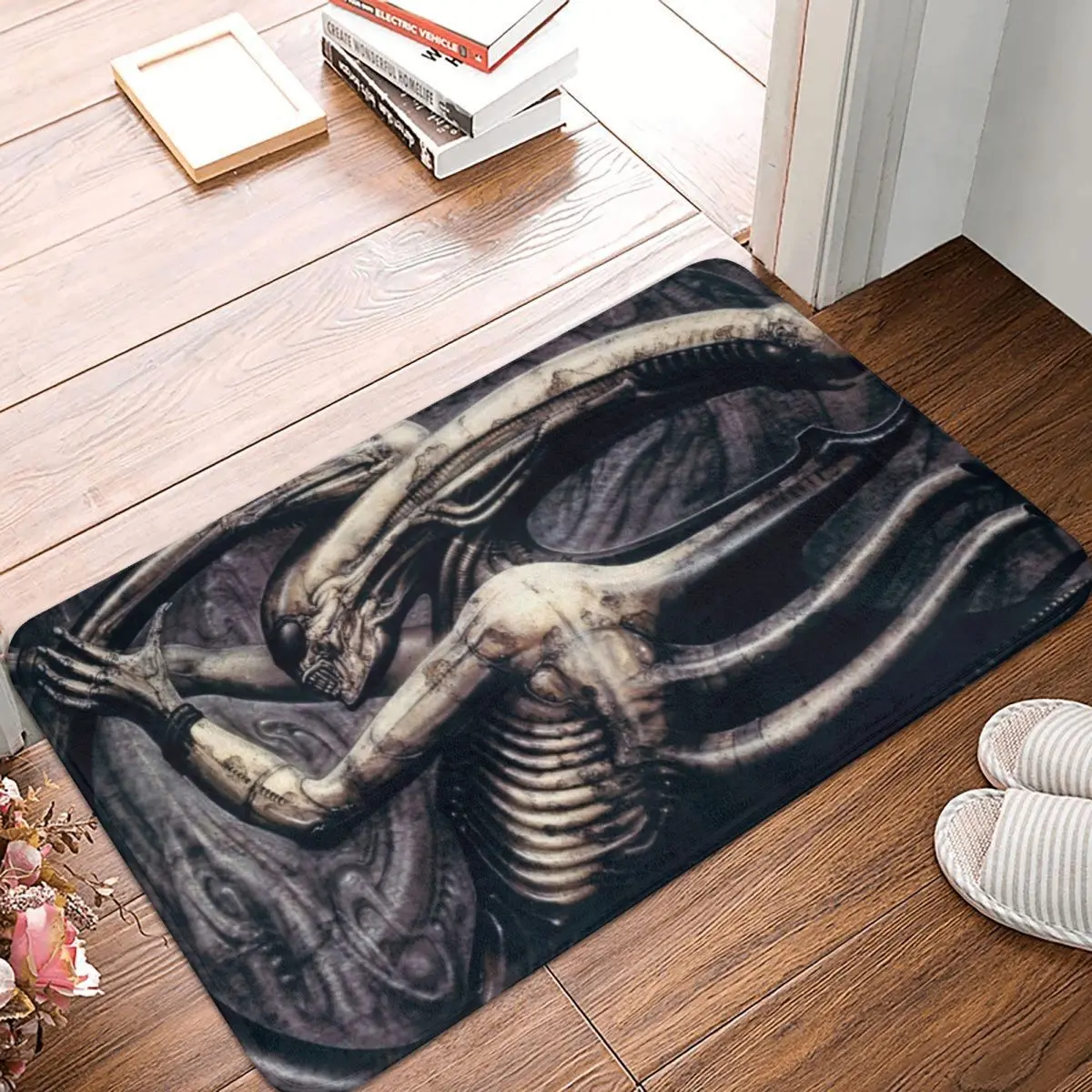 Alien Xenomorph HR Giger Doormat Rug carpet Mat Footpad Polyester Anti