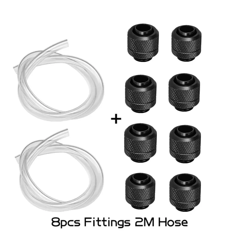 Kit Di Montaggio Per Tubo Da 8 Pezzi 3/8 ''Spesso 9.5*15.9Mm/9.5*12.7Mm Kit Di Raffreddamento Ad Acqua Per Pc Computer Fai Da Te Gamer Cabinet