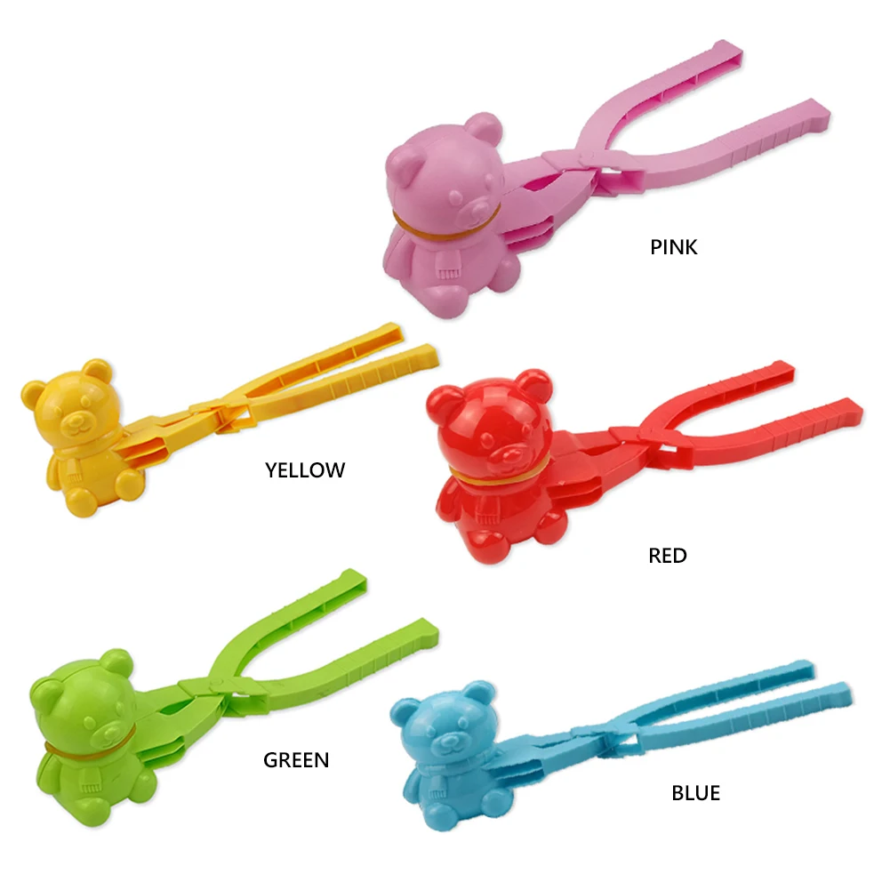 Plastic Bear Shaped Snowball Maker for Kids Winter Outdoor Play
