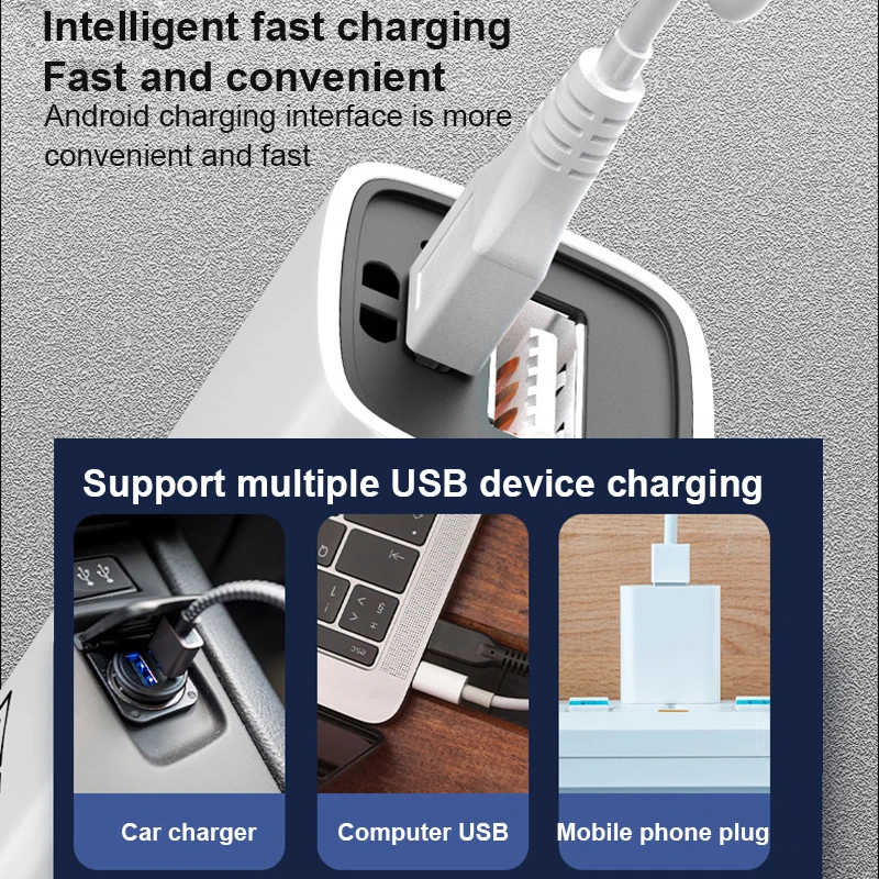 Portable Flashlight Torch USB Power Bank Mobile Phone Rechargeable Strong Light Mini Camping Hiking Fishing