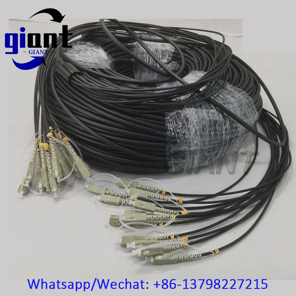 MM 12코어 200M OM3-150, 멀티모드 6.0mm TPU 블랙 아머드 케이블, ..