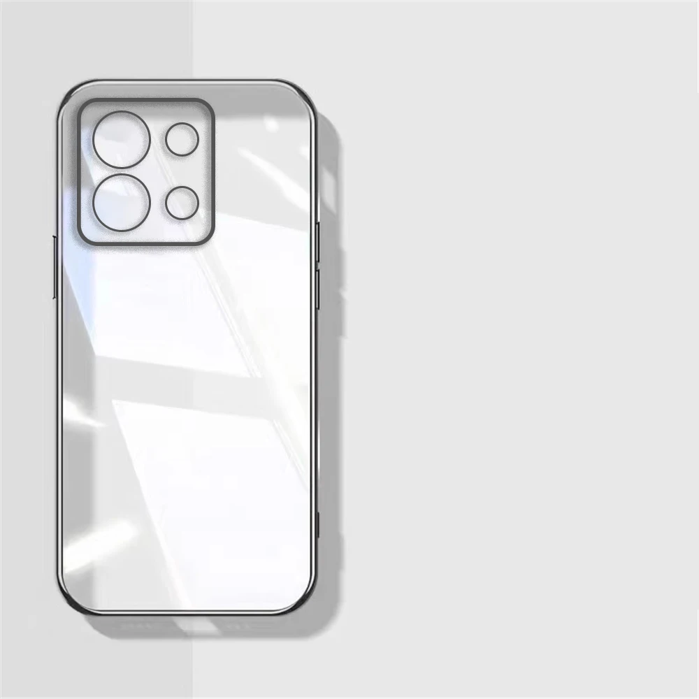 Luxury Transparent Plating Soft Silicone Phone Case