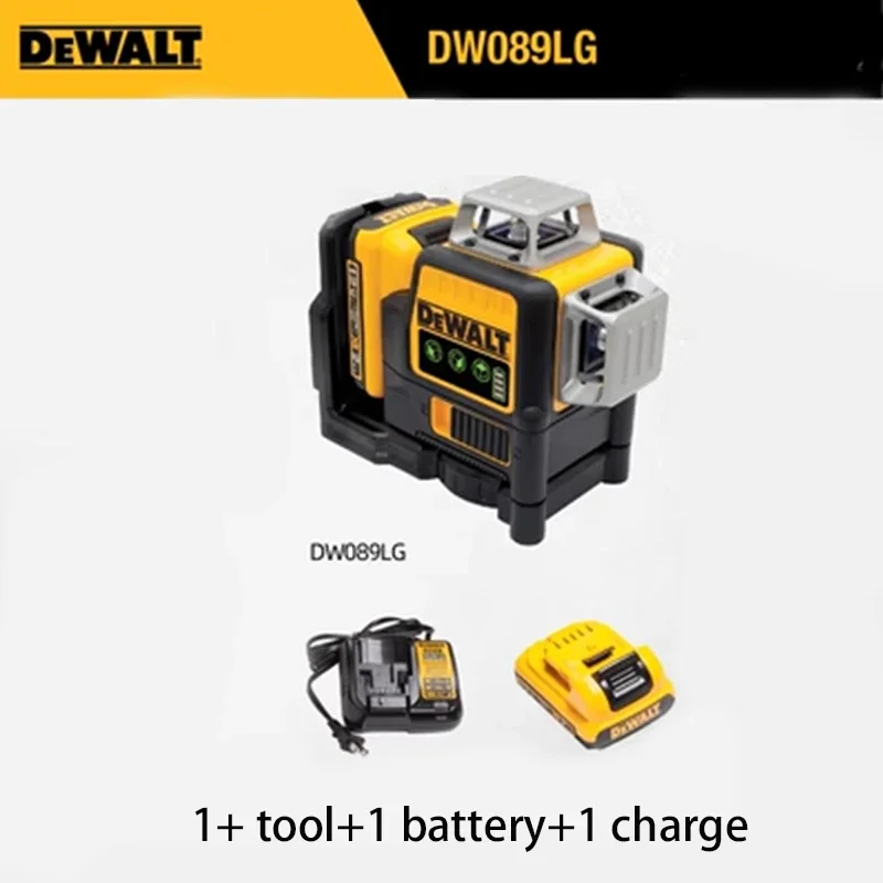 

2023 Dewalt DW089LG 12 Lines 3 Sides*360 Degree Vertical 12V Lithium Battery Laser Level Horizontal Green Meter Outdoor