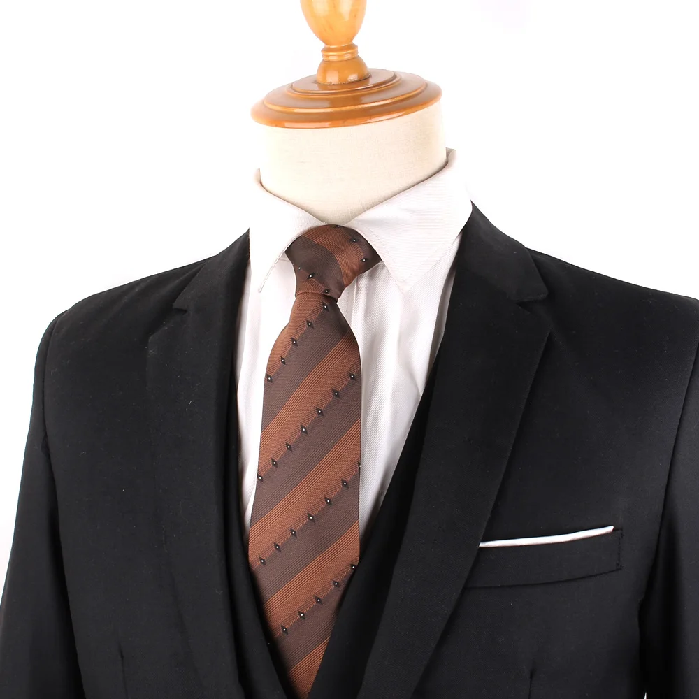 Floral Ties For Men Women Brown Color Neck Tie For Party Business Suit Striped Neckties Wedding Neck Tie Groom Gifts neck tie