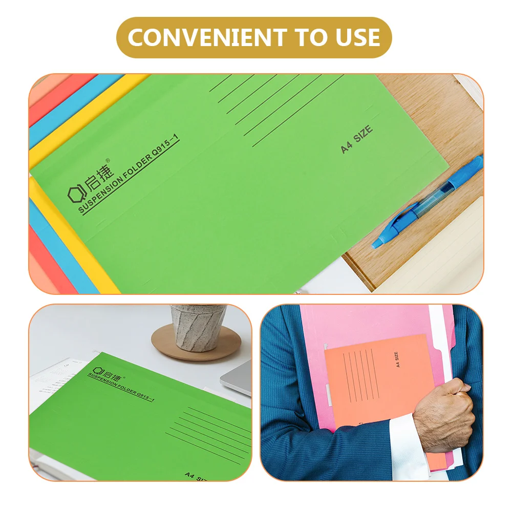 10 Pcs Work Fast Folder Office File Hanging Folders Iron Drawer Frame Portable Receipt