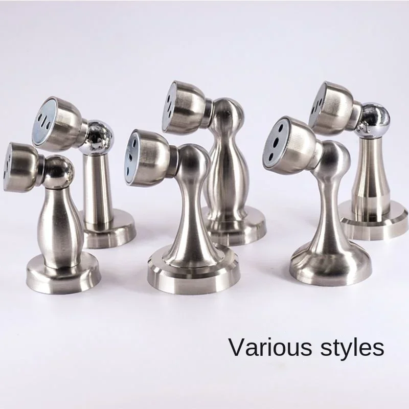 Stainless Steel Door Magnetic Suction Kitchen Bathroom Anti-collision Floor Suction Bedroom Door Stopper Hardware Accessories