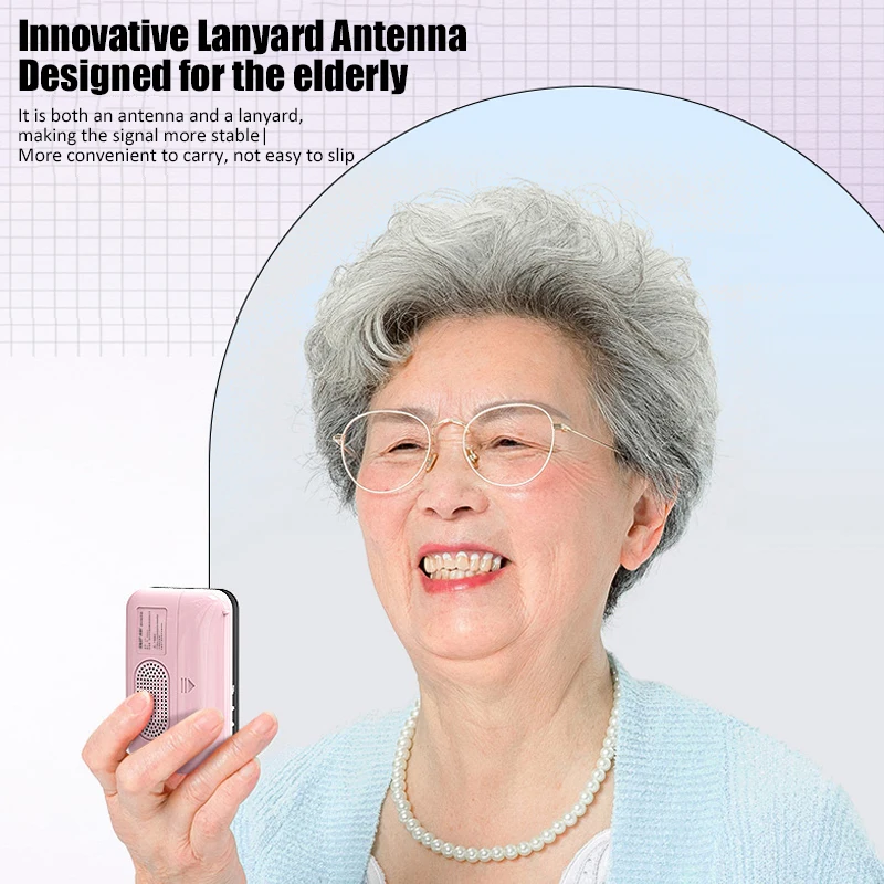 Mini FM Radio Portable LCD Display Radio Speaker USB TF Card MP3 Music Player Support Time Display Power-off Memory Headset Play