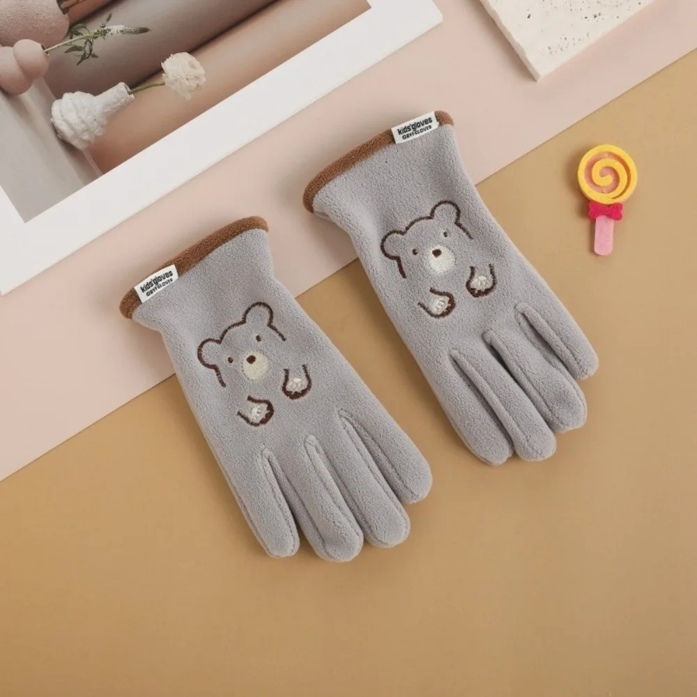 Polar Fleece Kids Winter Gloves Warm Touch Screen Ski