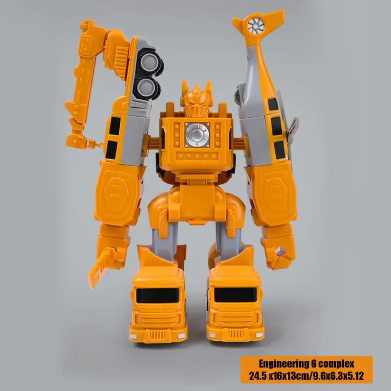 Transform Robot Toy Magnetic Transform Engineering Car Assembled Toys For Kids Magnetisches Transformation Technik Auto Zusammengebautes Spielzeug