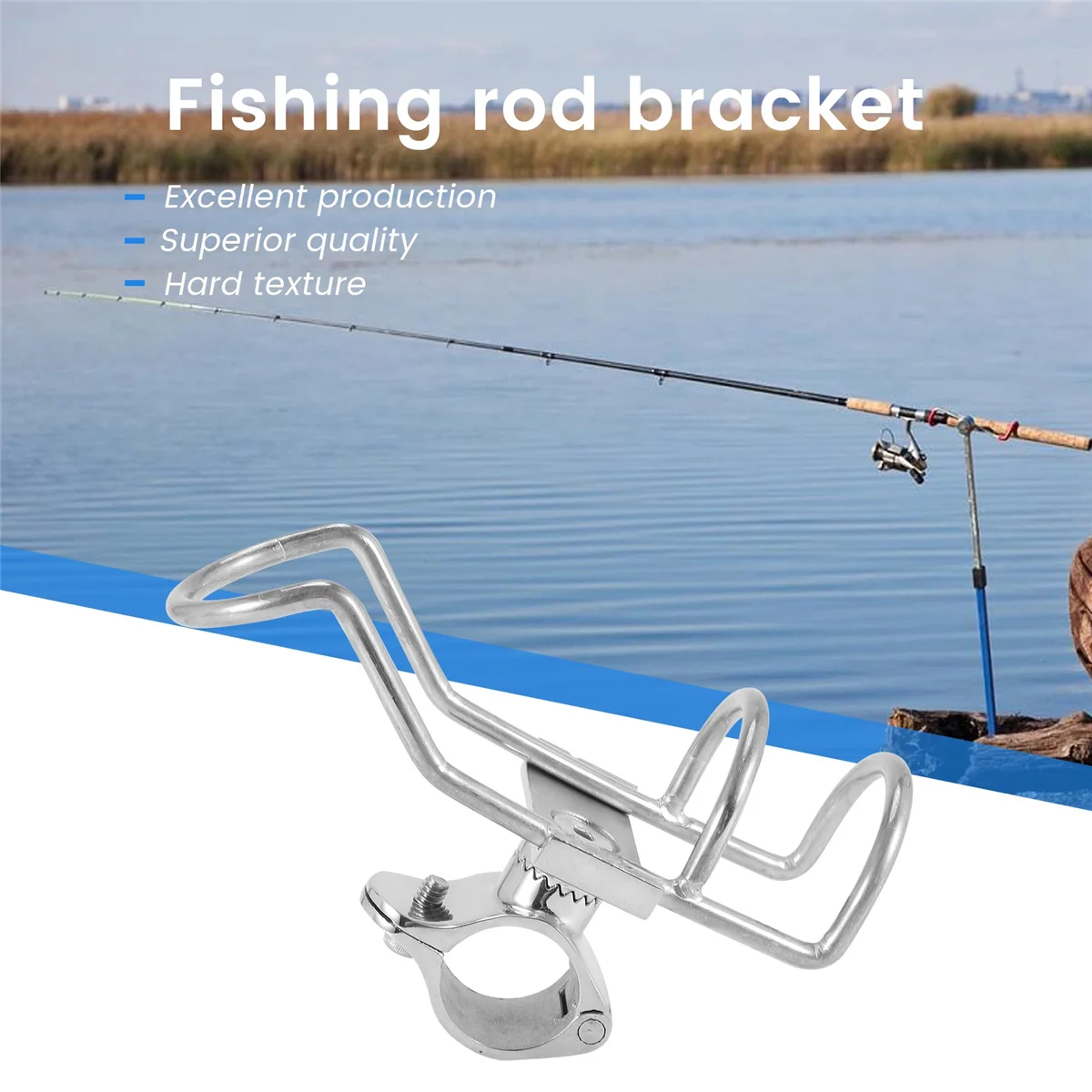 1PCS Stainless Steel 316 Fishing Rod Rack Holder Pole Bracket Support Clamp  on Rail Mount 32Mm Boat Accessories - AliExpress
