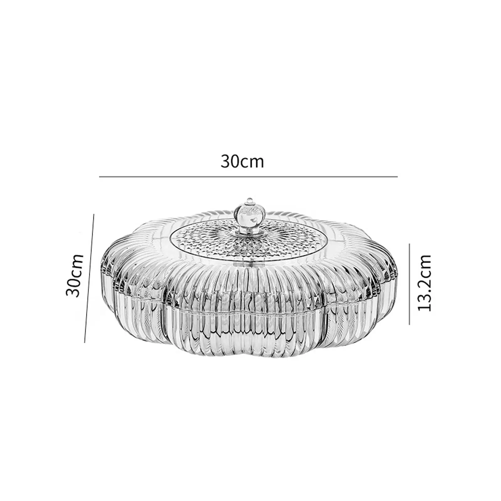 Divided Serving Tray with Lid Compartments Snack Platter for Kitchen Chinese New Year Spring Festival Party Dried Fruits