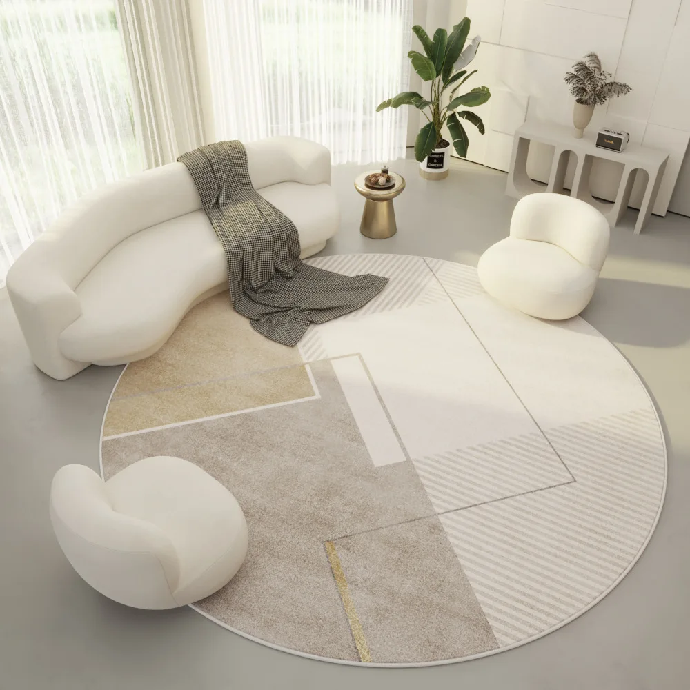 Floor Mat Modern Simple Circular Living Room Bedroom Bedside Non Slip