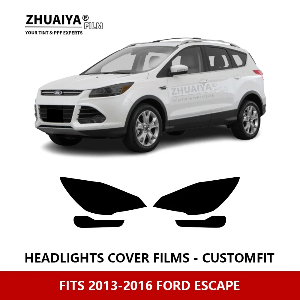 

Для FORD ESCAPE 2013-2016 Автомобильная внешняя фара против царапин PPF предварительно отрезанная Защитная пленка для ремонта автомобильные наклейки аксессуары