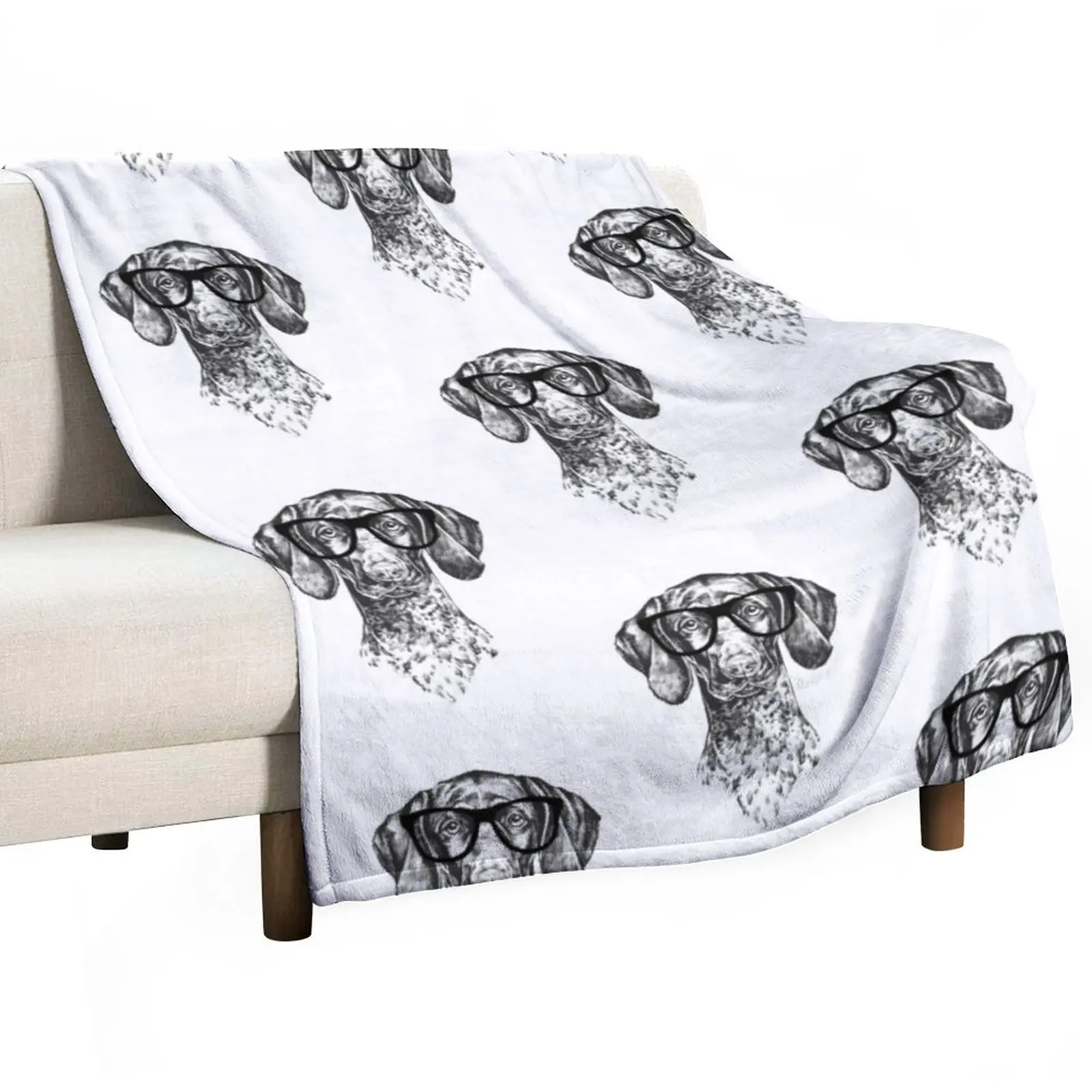 

Hipster German Shorthaired Pointer Dog Line Drawing Throw Blanket Luxury Brand Blanket Plaid Sofa Quilt Thin Blanket