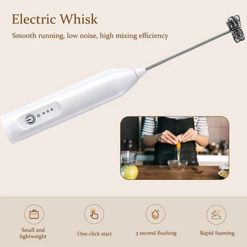 Mini montalatte ricaricabile automatico rotante frullino per le uova caffè portatile Cappuccino Creamer agitatore utensili da cucina da cucina 1