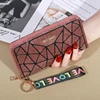 Women's Wallet Keychain Handheld Bag Multi Card Card Card Bag Brilliant Fashion Lingge Phone Bag Women's New Long Zero Wallet 2