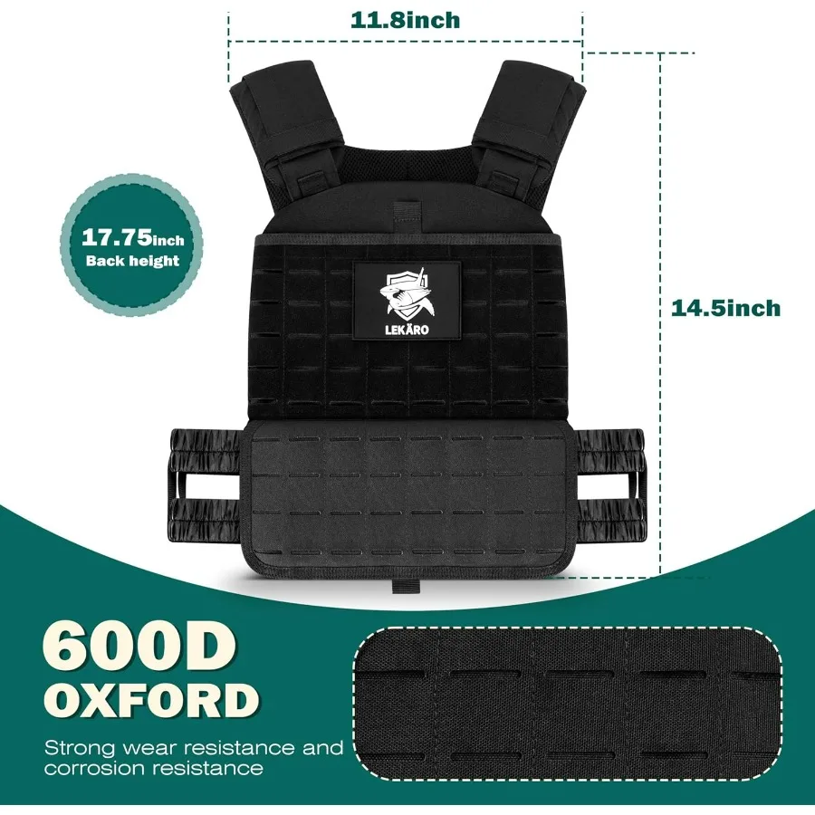 Adjustable Weighted Vest, Tactical Weight Vests for Men and Women, Body Weight Vest for Strength and Endurance Training, Fitness