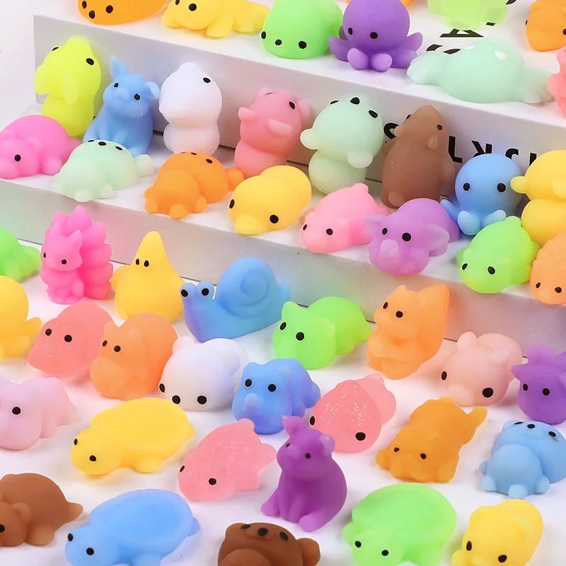 10/30Pcs Cute Animal Squishy Toys Boy Girl Birthday Party Favors Pinata Filler Kids Christmas Gift Soft Sticky Stress Relief Toy