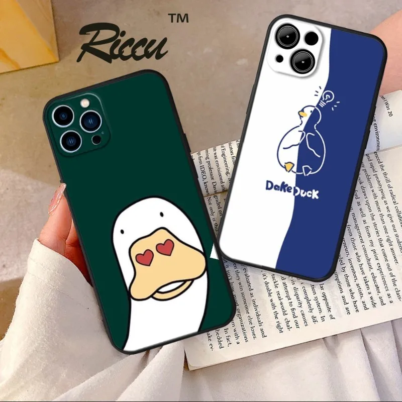 Per Iphone 13 Cute Duck Daily Phone Case Per Iphone 14 13 11 12 Pro 8 7 Plus X Pro Max Xr Xs Mini Cover Nere