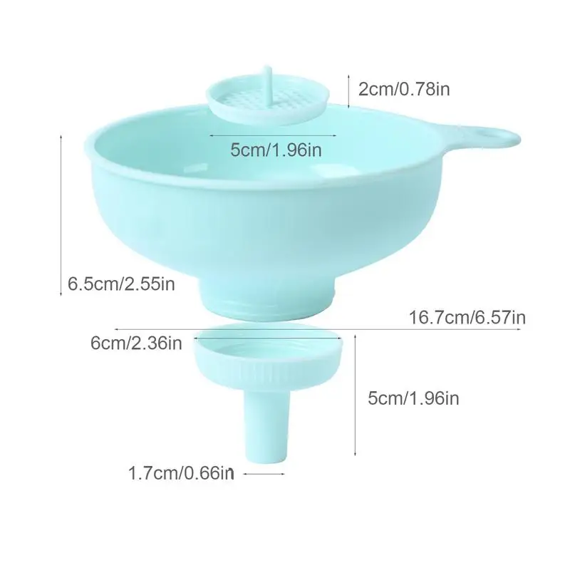 Cooking Canning Funnel Wide Mouth Funnel With Detachable Spout &Strainer Kitchen Funnel For Filling Wide And Regular Jars images - 6